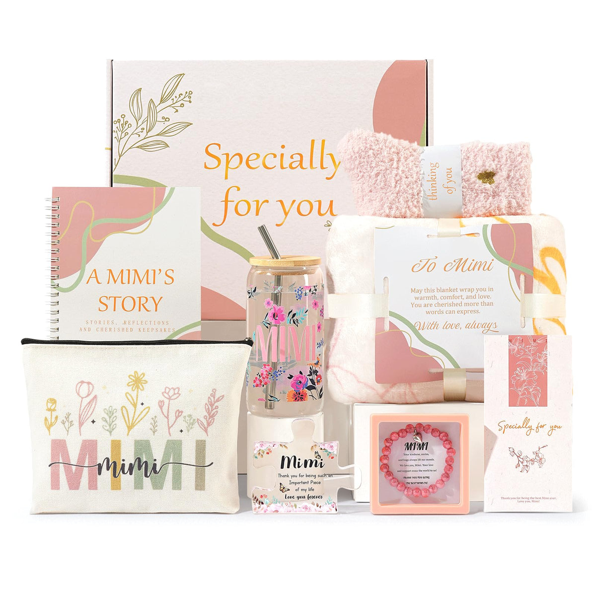 Grandma Gift Set with Blanket and Glass Cup B5900