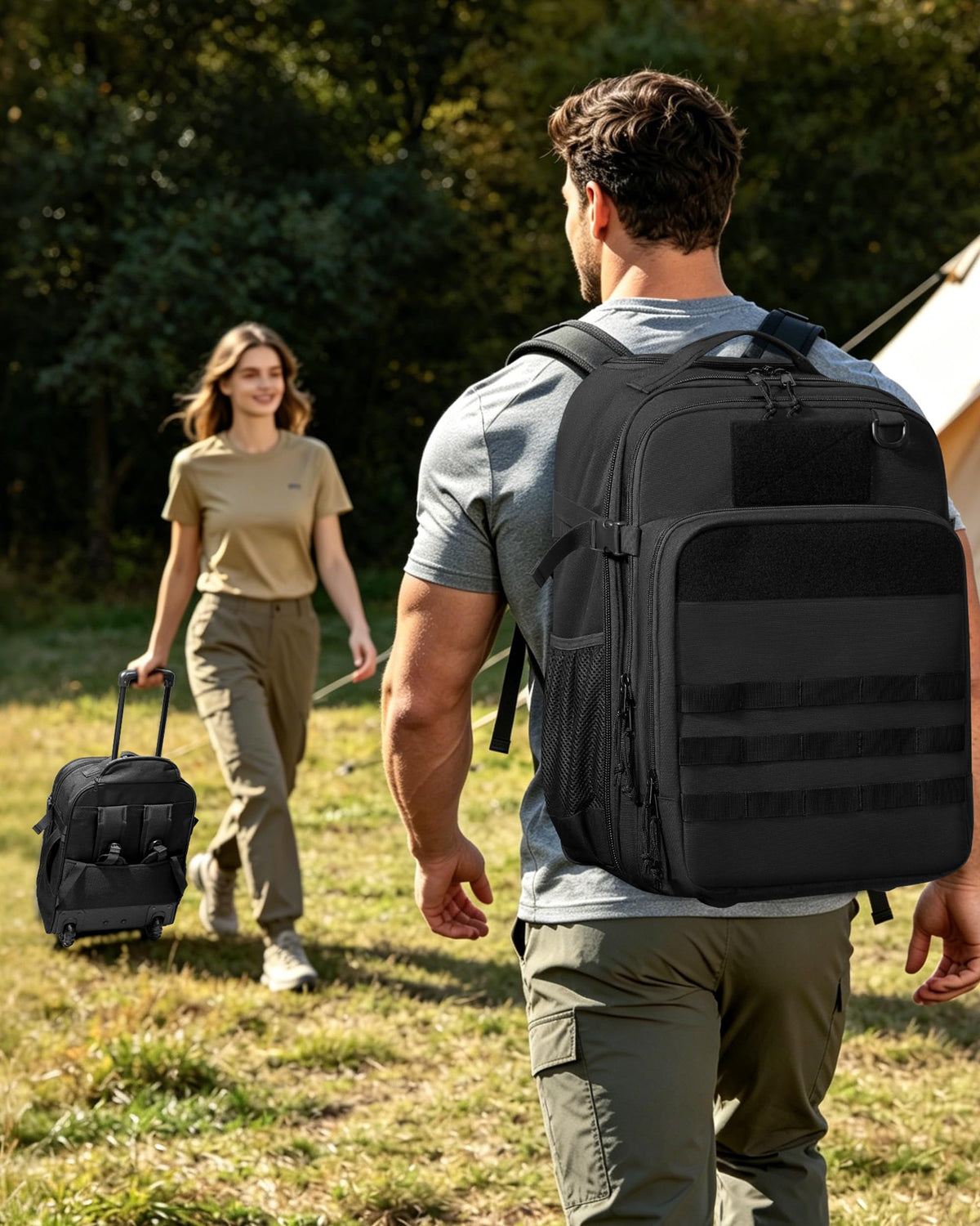 17 Inch Rolling Tactical Laptop Backpack with Wheels Y779