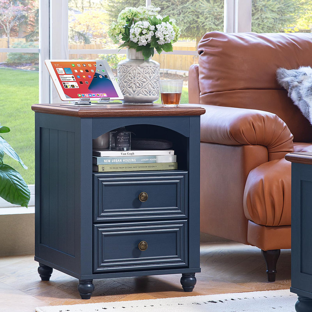 18" Nightstand with Charger Station W566