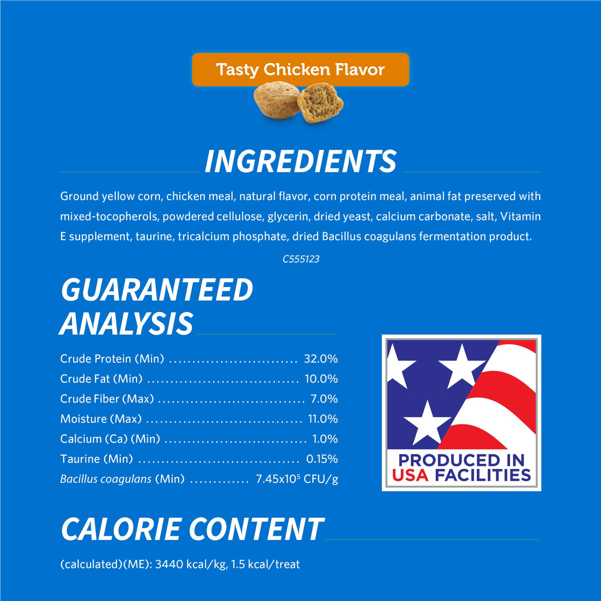 Chicken Flavor Cat Treats 19 oz Pouch Q578