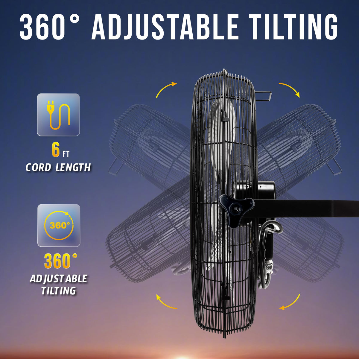 20 Inch High Velocity Industrial Wall Fan 3 Speed S44393