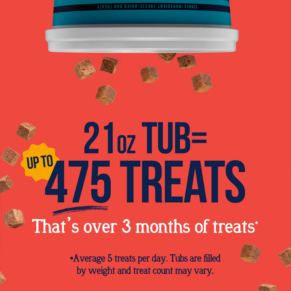 Freeze Dried Beef Liver Dog Treats 21 oz Tub Y502339