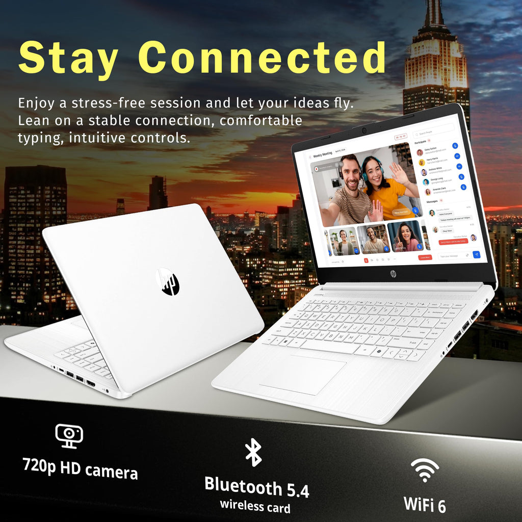 14" HD Laptop, Intel Celeron N4500, 4GB DDR4 RAM, 64GB eMMC, White A519