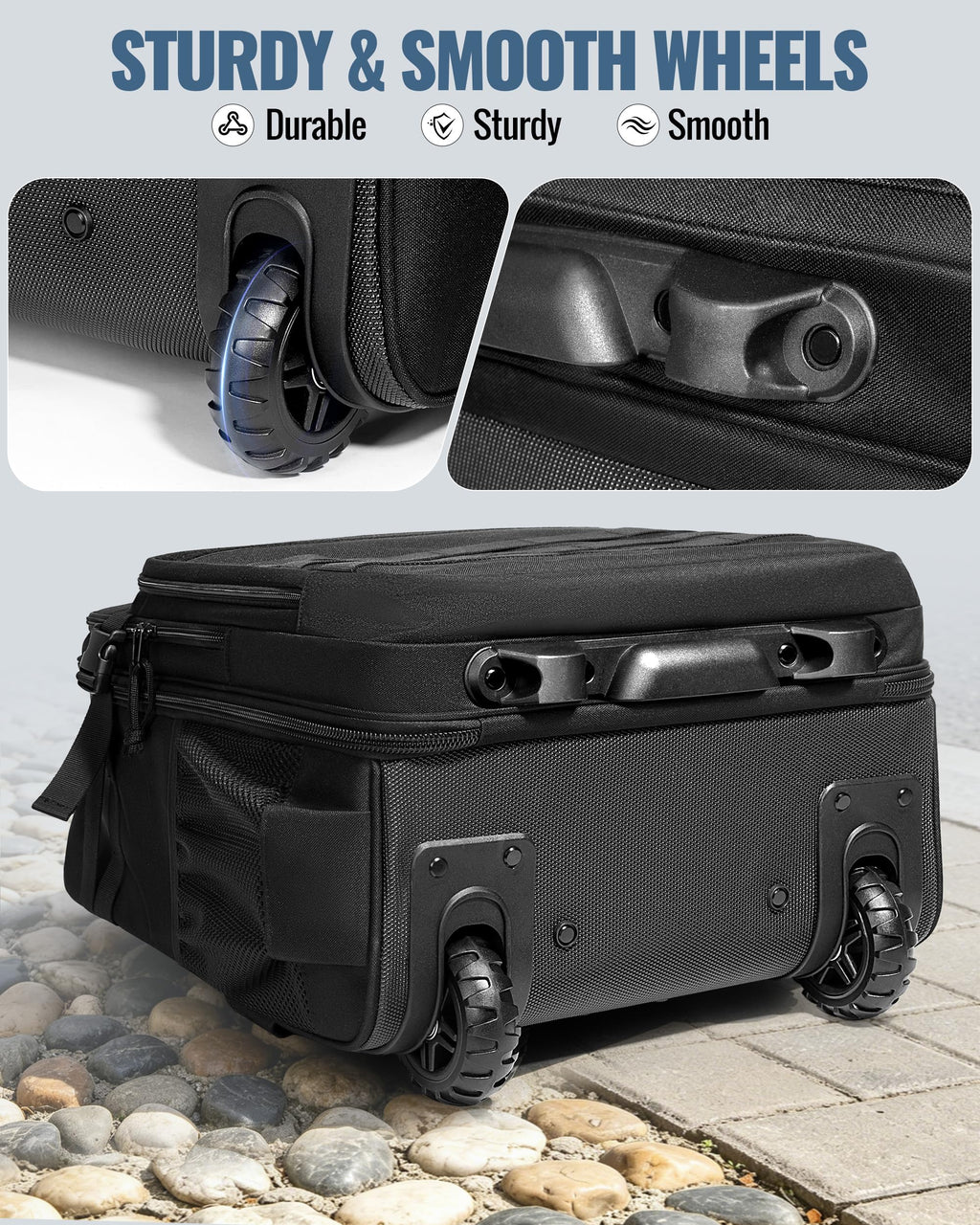 17 Inch Rolling Tactical Laptop Backpack with Wheels Y779