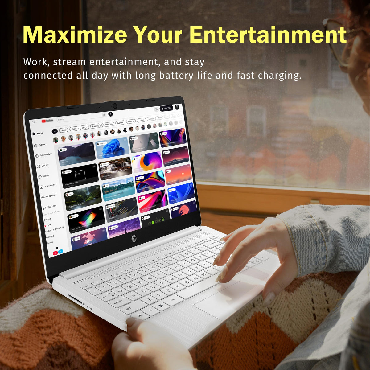 14" HD Laptop, Intel Celeron N4500, 4GB DDR4 RAM, 64GB eMMC, White A519