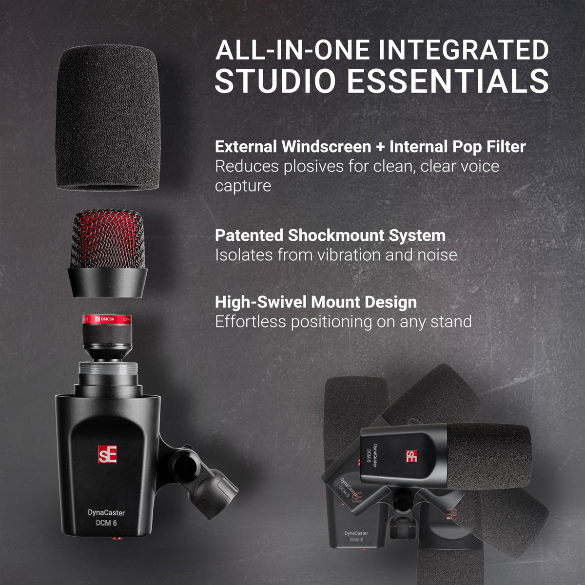 XLR Dynamic Microphone with Shockmount & Pop Filter D21882